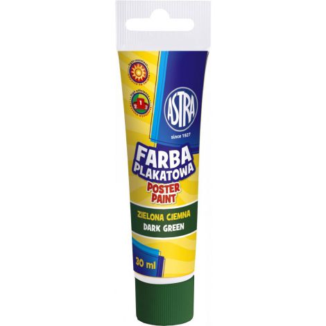 Farba plakatowa Astra, 30ml, zielona ciemna
